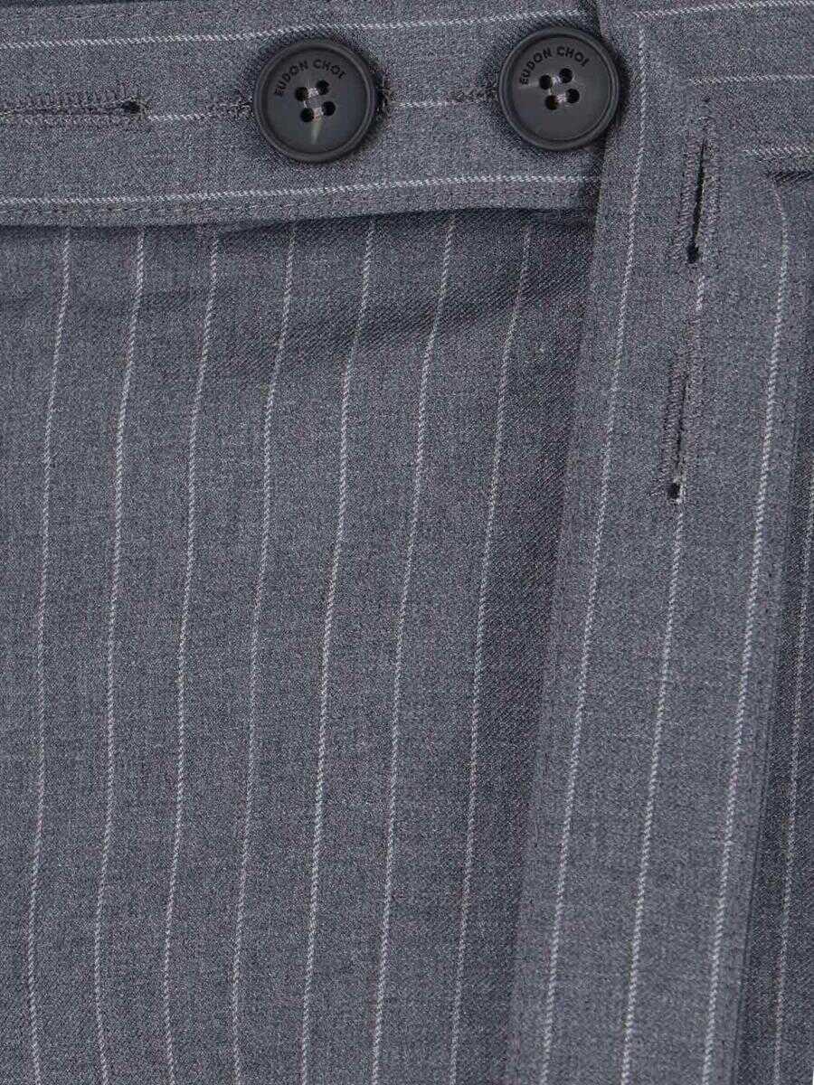 Pantaloni casual EUDON CHOI Eudon Choi Trousers GREY Femei (BM 19366437) 4