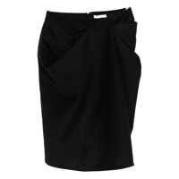 Fuste Entire Studios Crease Skirt Black Wool Clothing Femei