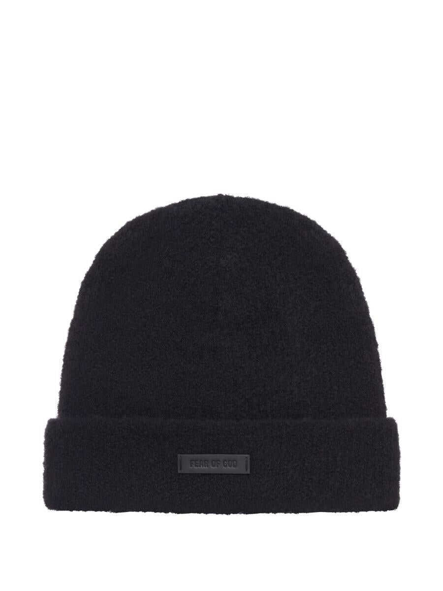 Caciuli FEAR OF GOD Fear Of God Boucle Knit Beanie Accessories 001 BLACK Barbati (BM 19366572) 1