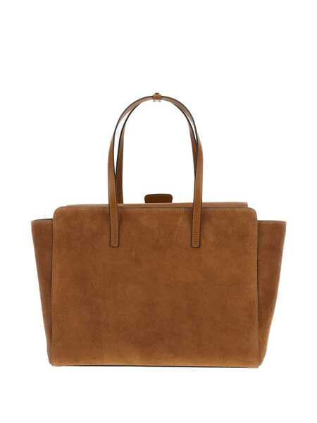Genti de mana Hidesins Hidesins Flap L Caramel Bag In Suede And Smooth Leather BROWN Femei (BM 19366638) 2