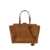 Hidesins Hidesins Flap L Caramel Bag In Suede And Smooth Leather BROWN