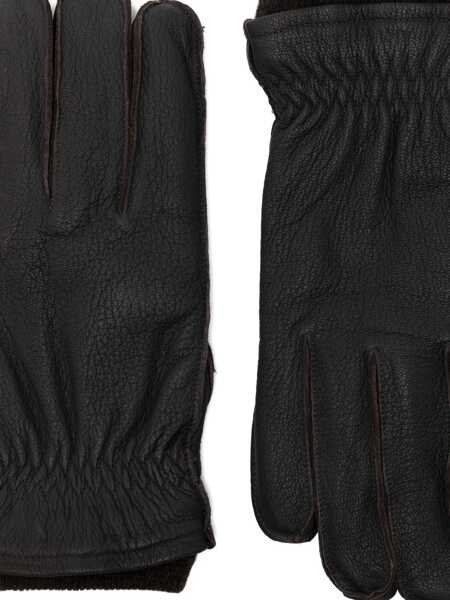 Manusi Barbour Barbour Highfield Leather Gloves Accessories BR91 DARK BROWN Barbati (BM 19368072) 3