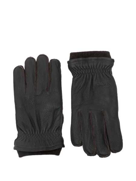 Manusi Barbour Barbour Highfield Leather Gloves Accessories BR91 DARK BROWN Barbati (BM 19368072) 1