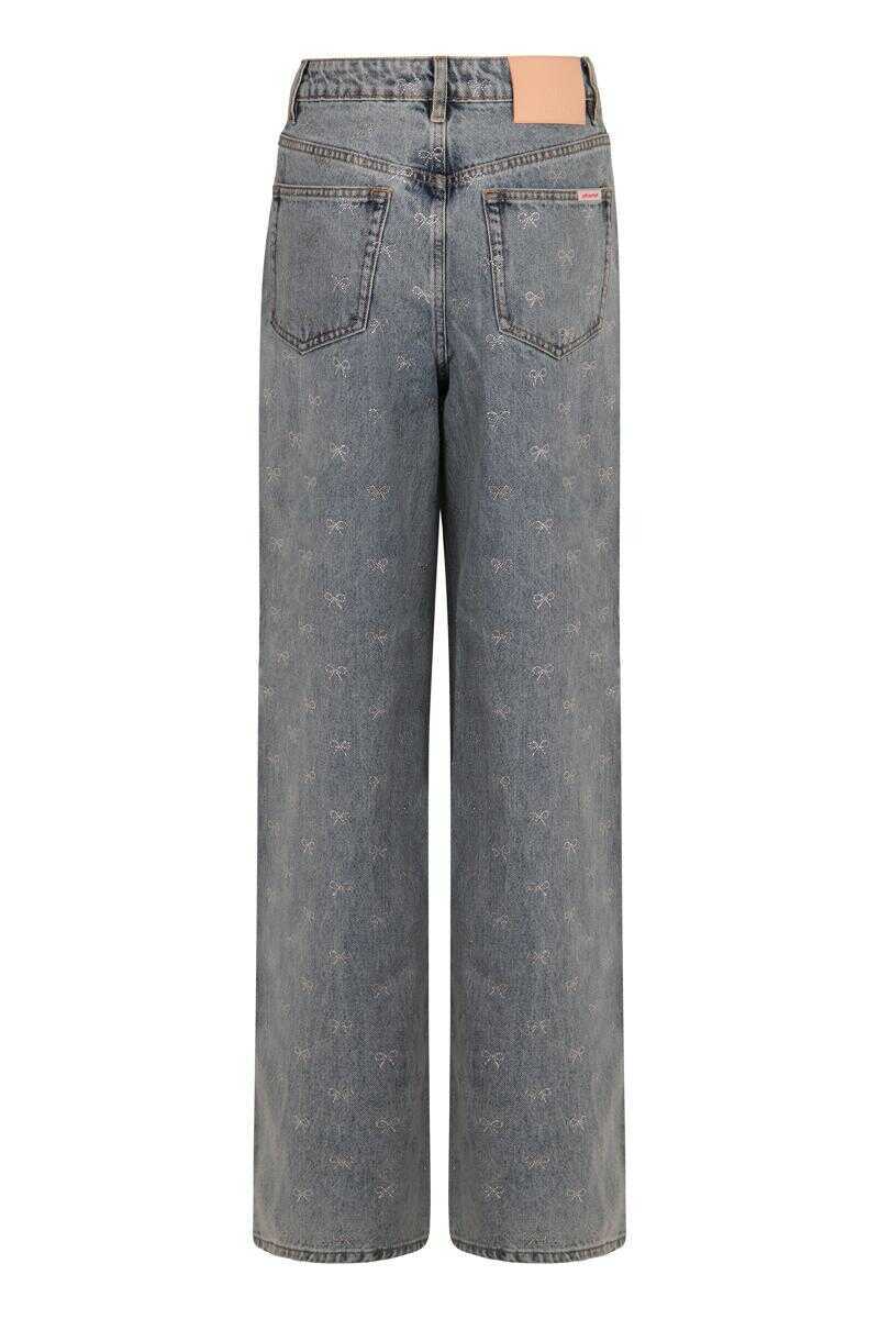 Blugi Self-Portrait Self-Portrait Wide-Leg Jeans Navy Femei (BM 19368564) 2