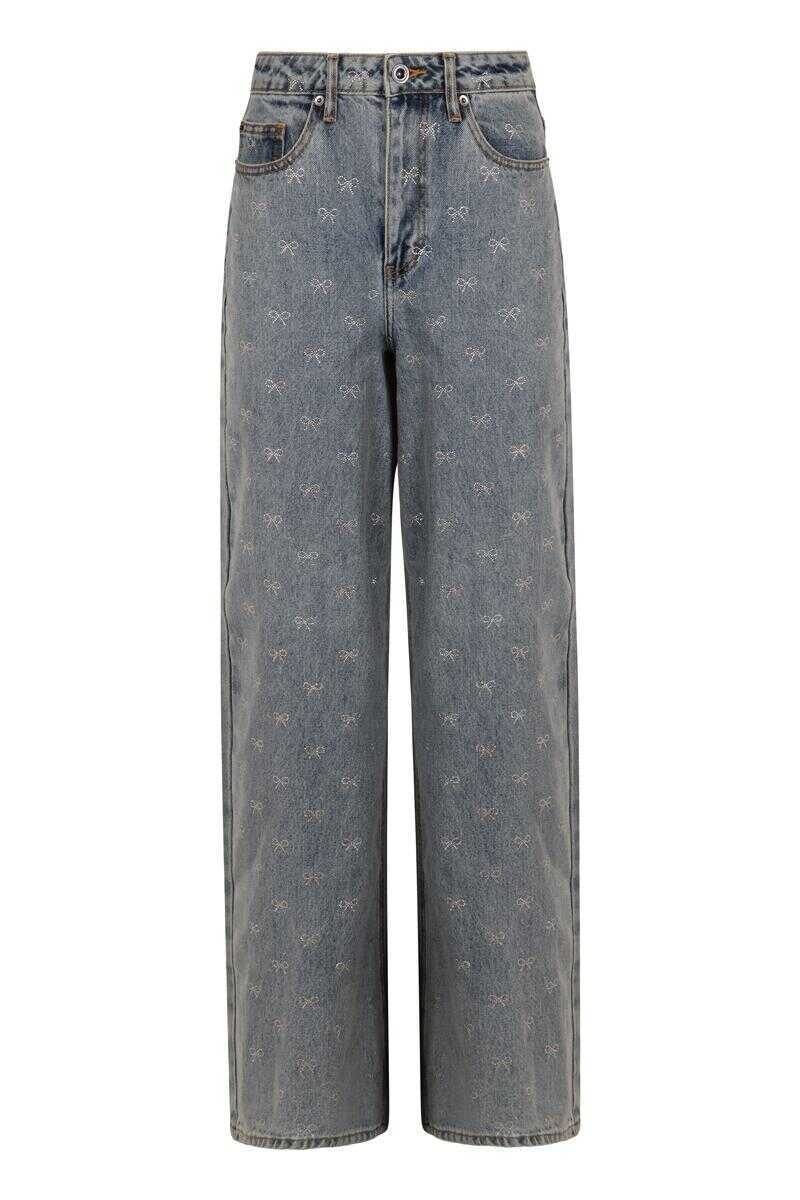 Blugi Self-Portrait Self-Portrait Wide-Leg Jeans Navy Femei (BM 19368564) 1