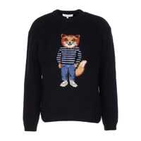 Pulovere Maison Kitsuné Sweater With Round Neck In Wool Barbati