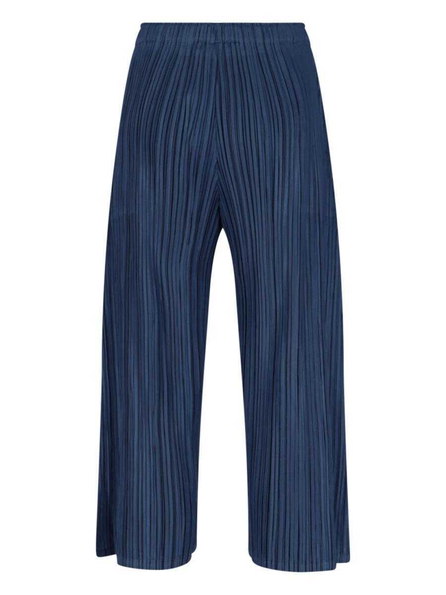 Pantaloni casual PLEATS PLEASE ISSEY MIYAKE Pleats Please Issey Miyake Trousers BLUE Femei (BM 19368684) 2