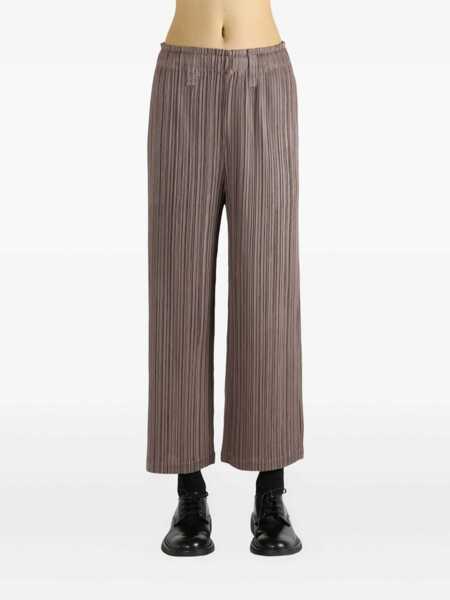 Pantaloni casual PLEATS PLEASE ISSEY MIYAKE Pleats Please Issey Miyake Trousers BROWN Femei (BM 19368690) 2