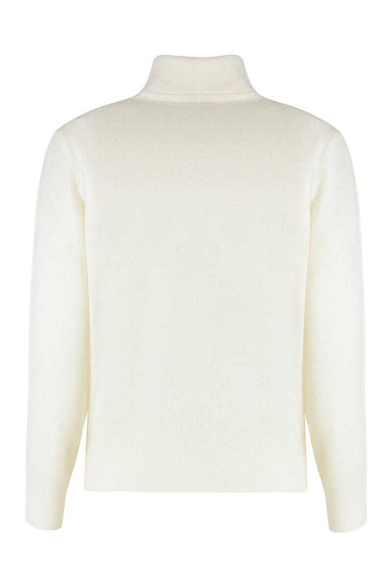 Pulovere Vince Vince Turtleneck Sweater In Wool And Silk WHITE Femei (BM 19369185) 2