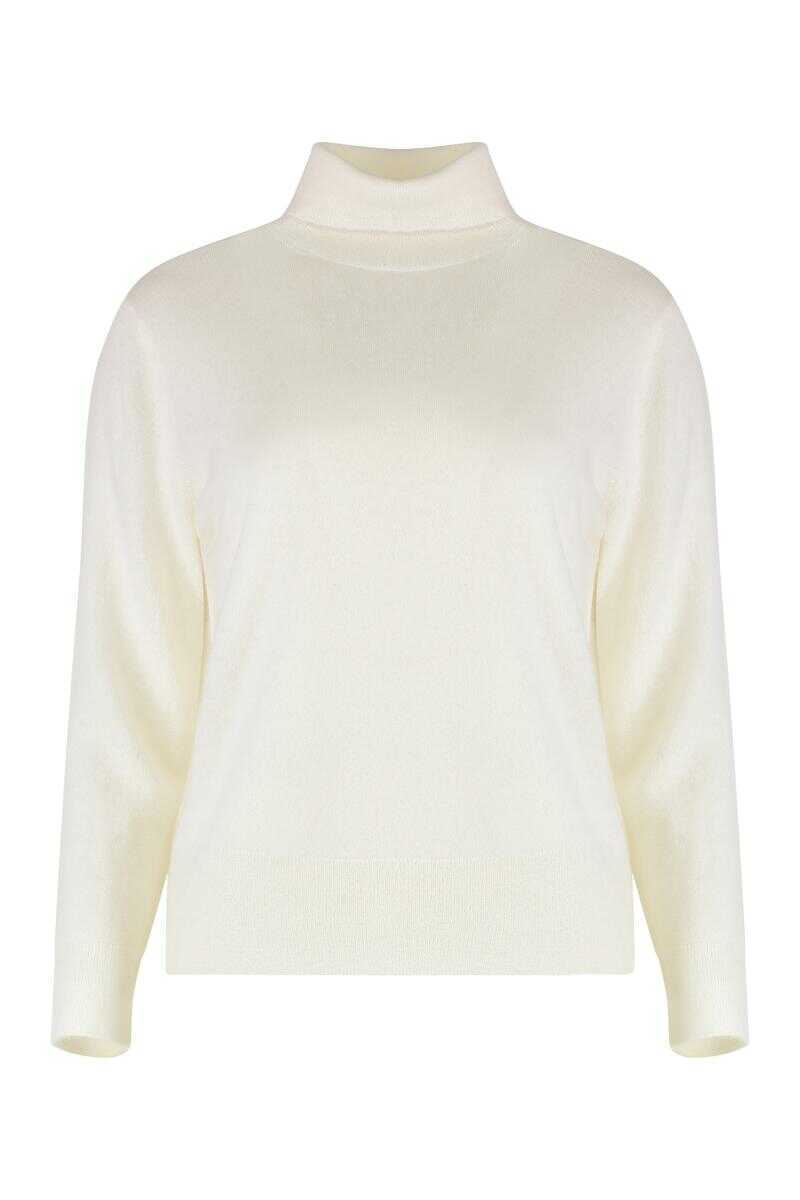 Pulovere Vince Vince Turtleneck Sweater In Wool And Silk WHITE Femei (BM 19369185) 1