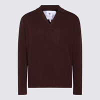 Pulovere Seven Gauge Seven Gauge Dark Brown Wool Knitwear
