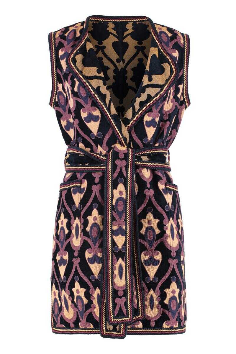 Pulovere ETRO Etro Reversible Gilet In Chenille Jacquard MULTICOLOR Femei (BM 19369515) 1