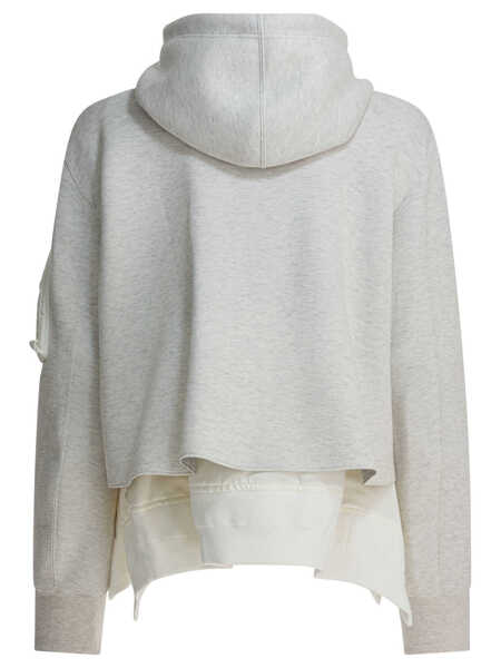 Hanorace Sacai Cotton zippered sweatshirt Grey Femei (BM 19369746) 2