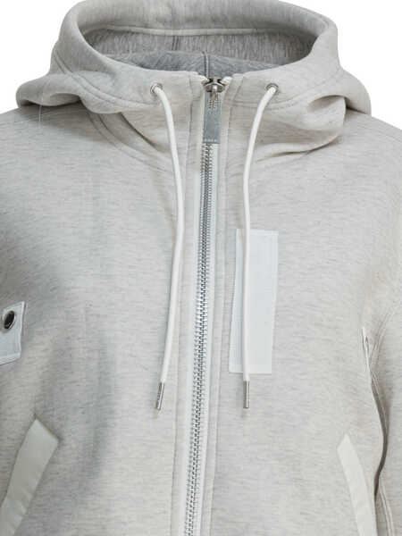 Hanorace Sacai Cotton zippered sweatshirt Grey Femei (BM 19369746) 3
