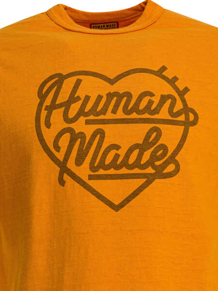 Tricouri HUMAN MADE Crew-neck T-shirt with print Orange Barbati (BM 19369842) 3