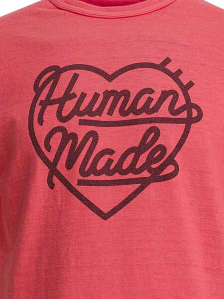 Tricouri HUMAN MADE Crew-neck T-shirt with print Red Barbati (BM 19369854) 4