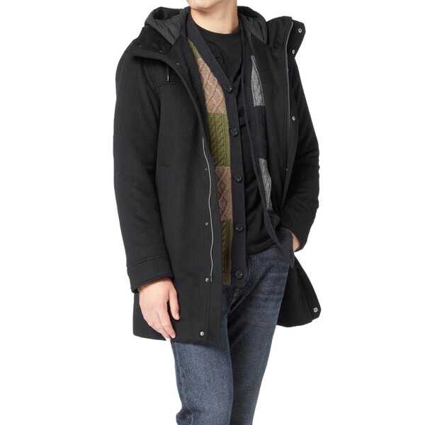 Paltoane Herno HERNO Wool Cashmere Hooded Coat Black Barbati (BM 19370067) 2