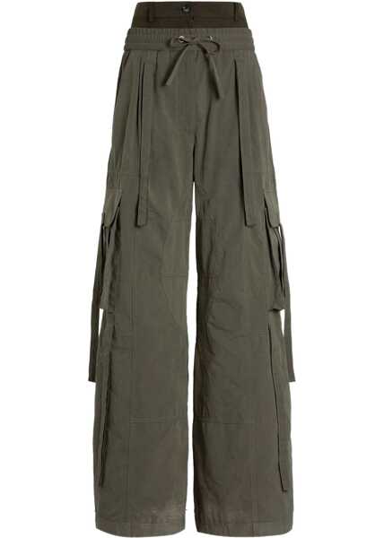 Pantaloni casual Dolce & Gabbana Waxed Faille Pants GREEN Femei (BM 19370198) 1