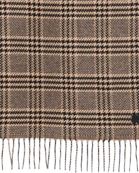 Esarfe Saint Laurent Prince Of Wales Pattern Silk Scarf BLACK Barbati (BM 19370225) 2