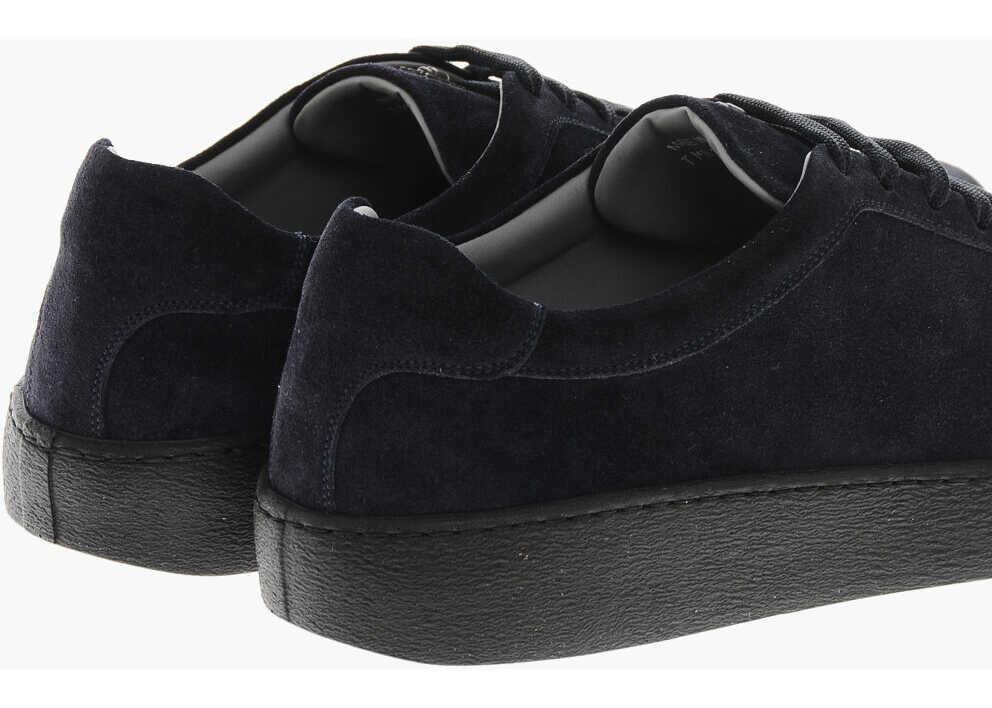 Sneakers CORNELIANI Cc Collection Suede Low-Top Sneakers With Beetle Detail Blue Barbati (BM 19370288) 2