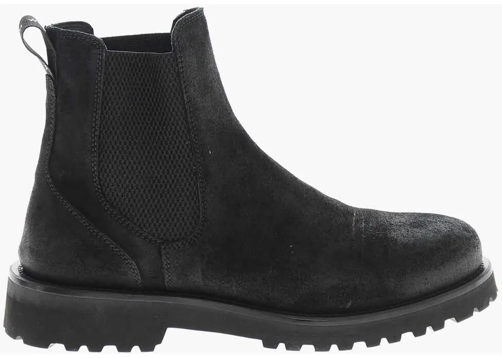 Ghete Woolrich Suede Chelsea Booties With Carrion Sole Black Barbati (BM 19370291) 3
