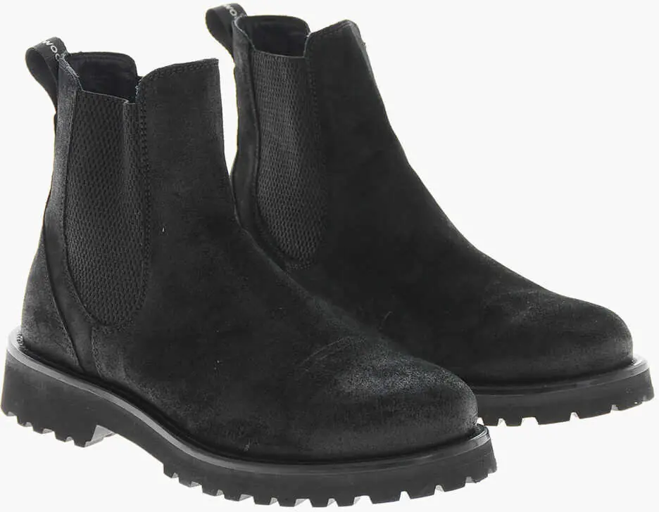 Ghete Woolrich Suede Chelsea Booties With Carrion Sole Black Barbati (BM 19370291) 1
