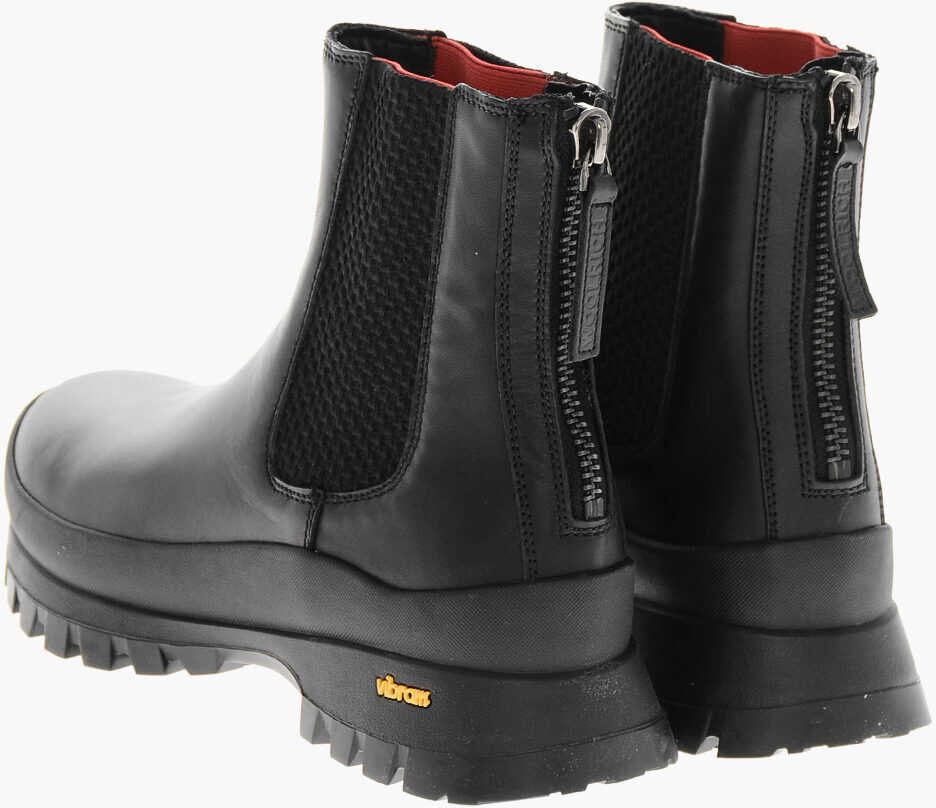 Botine Woolrich Carrion Sole Hiking Leather Chelsea Booties Black Femei (BM 19370297) 2