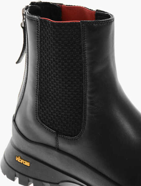 Botine Woolrich Carrion Sole Hiking Leather Chelsea Booties Black Femei (BM 19370297) 4