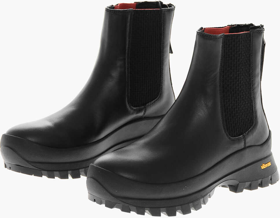 Botine Woolrich Carrion Sole Hiking Leather Chelsea Booties Black Femei (BM 19370297) 1