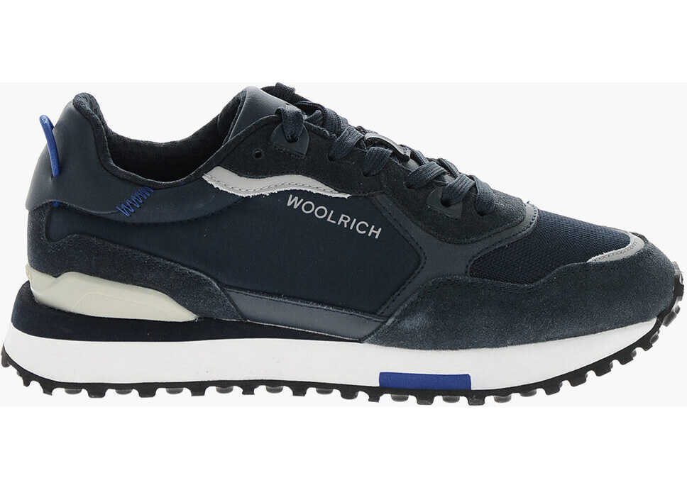 Sneakers Woolrich Suede Running Asia Sneakers With Fabric Inserts Blue Barbati (BM 19370303) 3