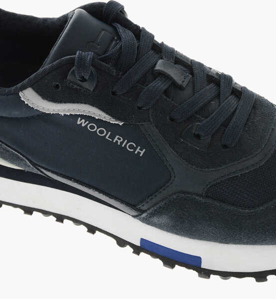 Sneakers Woolrich Suede Running Asia Sneakers With Fabric Inserts Blue Barbati (BM 19370303) 4