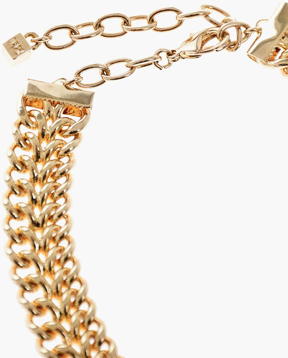 Pulovere DSQUARED2 Brass Logoed Choker With Rhinestones Gold Femei (BM 19370309) 3