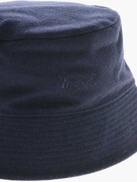 Caciuli Woolrich Wool Blend Bucket Hat With Embroidered Logo Blue Femei (BM 19370336) 3