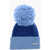 DSQUARED2 Two-Tone Wool Blend Beanie With Pom Poms Blue