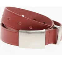 Curele Homme Plus Solid Color Leather Belt 30Mm Barbati