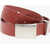 Comme des Gar&ccedil;ons Homme Plus Solid Color Leather Belt 30Mm Red