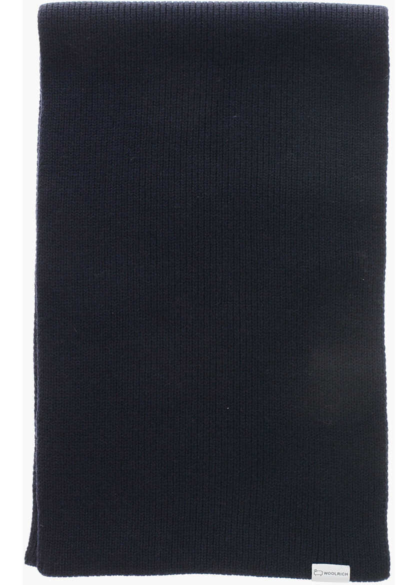 Esarfe Woolrich Monochrome Virgin Wool Scarf Blue Barbati (BM 19370519) 3