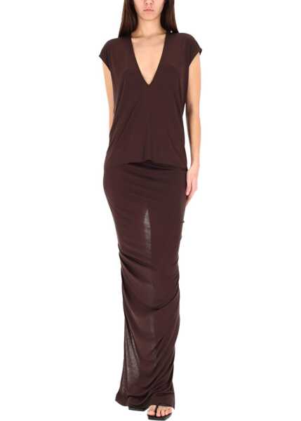 Tricouri RICK OWENS LILIES T-Shirt Dylan BROWN Femei (BM 19370591) 2