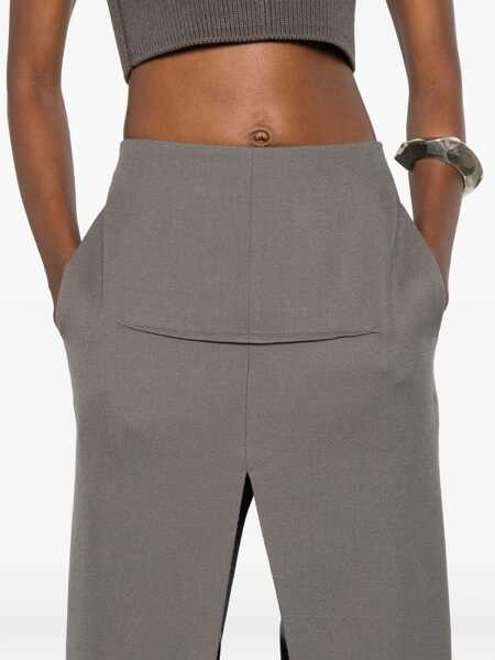 Fuste casual Rick Owens Long Skirt With Center Slits GREY Femei (BM 19370618) 5