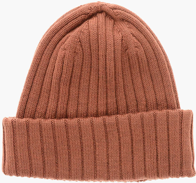Caciuli Woolrich Ribbed Virgin Wool Beanie Orange Barbati (BM 19370681) 3