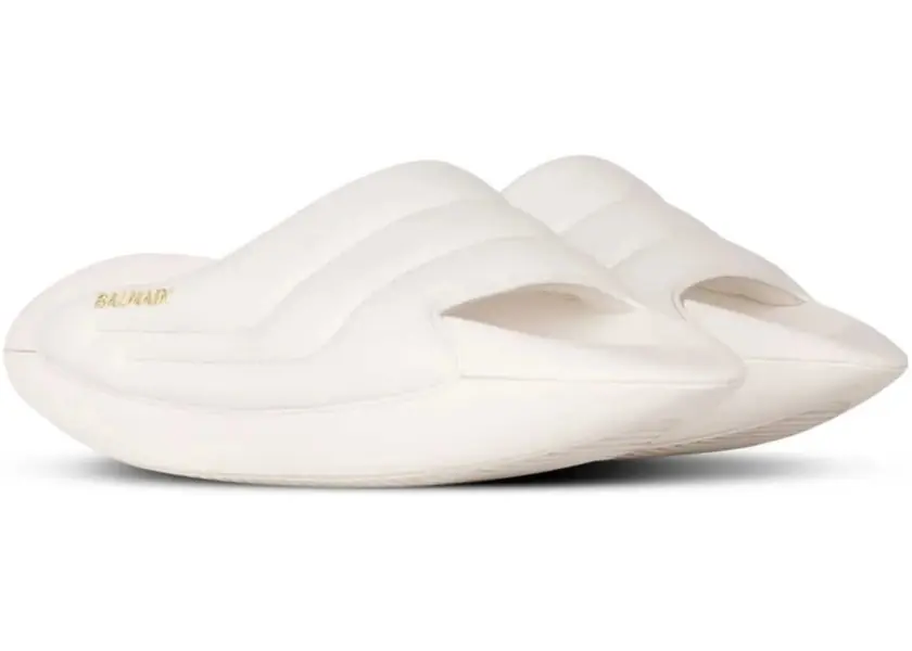 Sandale Balmain Quilted Leather B-It-Puffy Sandals With Sole 5Cm White Barbati (BM 19370684) 2