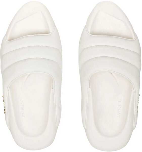 Sandale Balmain Quilted Leather B-It-Puffy Sandals With Sole 5Cm White Barbati (BM 19370684) 4