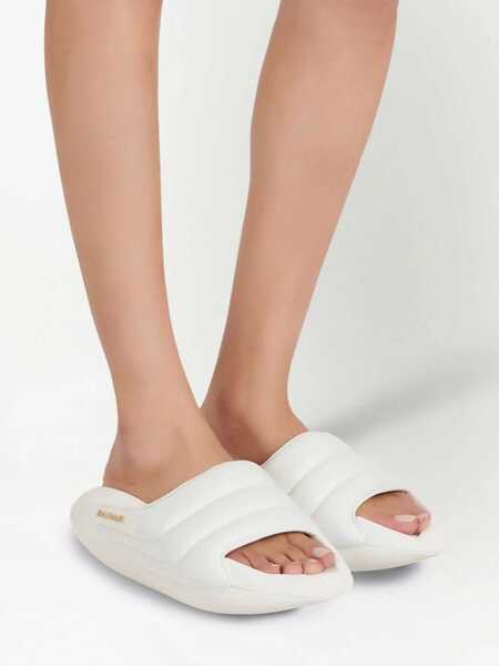 Sandale Balmain Quilted Leather B-It-Puffy Sandals With Sole 5Cm White Barbati (BM 19370684) 5