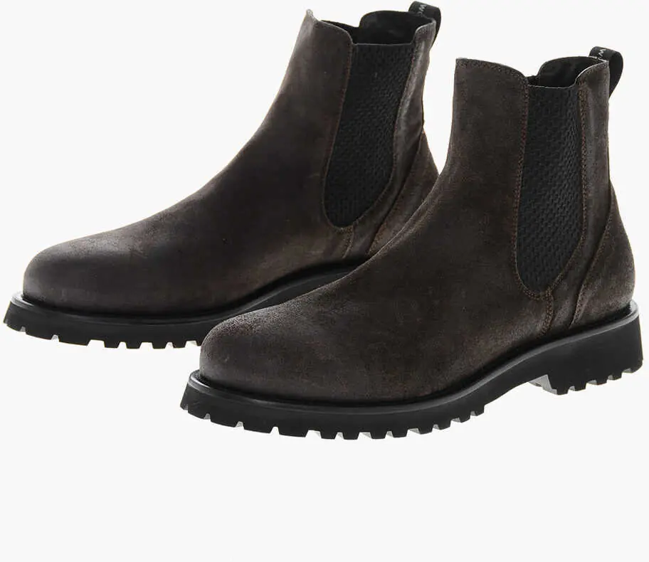 Ghete Woolrich Suede Chelsea Booties With Carrion Sole Brown Barbati (BM 19370705) 1