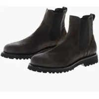 Ghete Suede Chelsea Booties With Carrion Sole Barbati