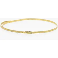 Curele Dama pagina 10 - Curele Dries Van Noten Textured Leather Slim Fit Belt 10Mm Gold Femei (BM 19370711) - B-mall.ro