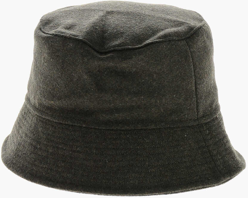 Caciuli Woolrich Wool Blend Bucket Hat With Embroidered Logo Military Green Femei (BM 19370714) 2
