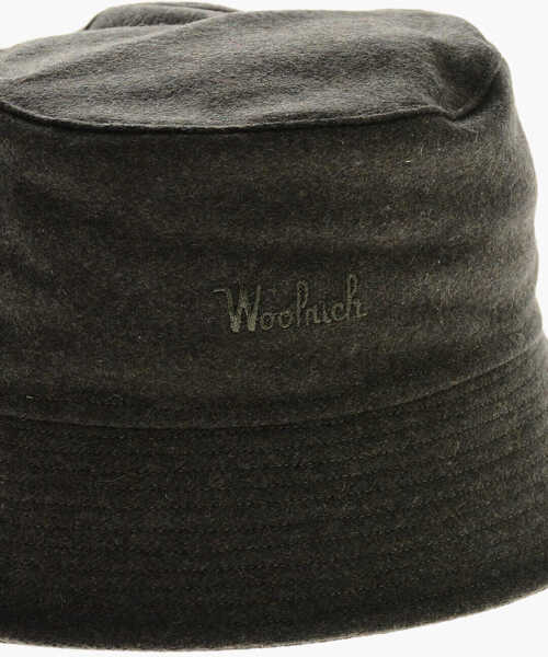 Caciuli Woolrich Wool Blend Bucket Hat With Embroidered Logo Military Green Femei (BM 19370714) 3