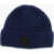 Woolrich Virgin Wool Beanie With Front Logo Patch Blue