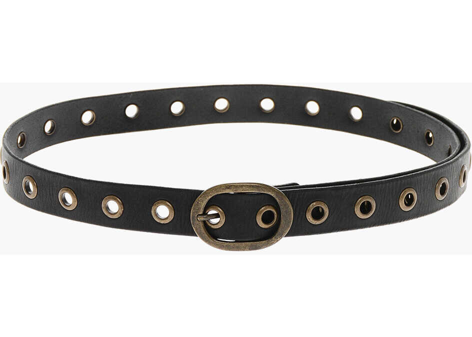 Curele MASSIMO ALBA Studded Leather Michael3 Belt 30Mm Black Barbati (BM 19370759) 3